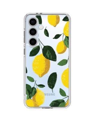 Etui do Samsung Galaxy S24 FE przeźroczyste, silikonowe Flexi, Italian Summer, Cytrynowe