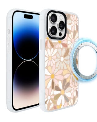 Etui do iPhone 14 Pro Max IBIZU DropGuard Matt z MagSafe, Boho, Kwiaty vintage