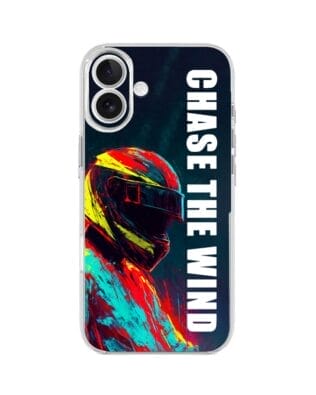 Etui do iPhone 17 przeźroczyste, silikonowe Flexi, Bikers, Chase The Wind