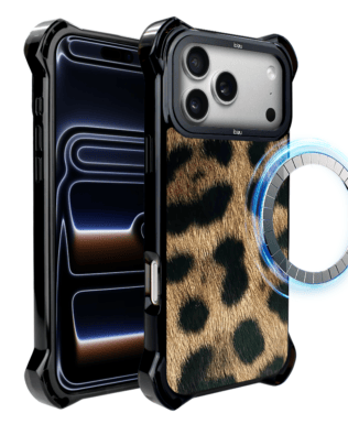 Etui do iPhone 17 Pro IBIZU DropGuard Ultra z MagSafe, Zew Natury, Lampart