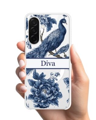Etui do Samsung Galaxy A26 5G z MagSafe przeźroczyste, silikonowe Flexi, Mystic, Diva Peacock