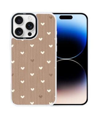 Etui do iPhone 14 Pro Max IBIZU DropGuard Matt z MagSafe, Boho, Pudrowe serca