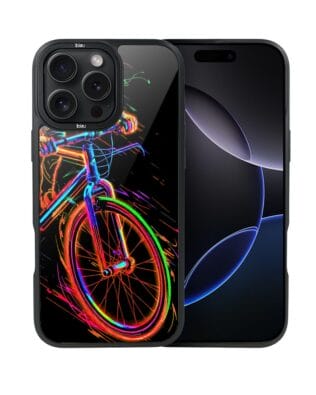 Etui do iPhone 16 Pro IBIZU DropGuard Matt z MagSafe, #ElectroMove, Rowerowa wibracja