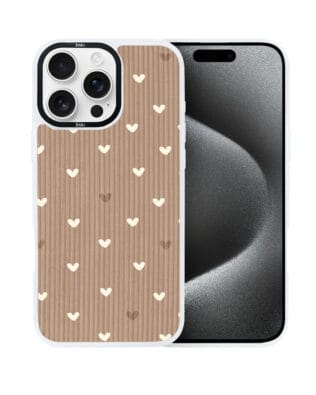 Etui do iPhone 15 Pro Max IBIZU DropGuard Matt z MagSafe, Boho, Pudrowe serca