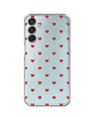 Etui do Samsung Galaxy M15 5G przeźroczyste, silikonowe Flexi, Mini Patterns, Serduszka
