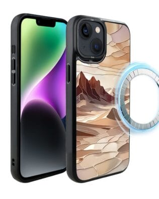 Etui do iPhone 14 Plus IBIZU DropGuard Matt z MagSafe, Barwy Szkła, Pustynny spokój