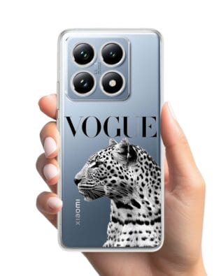 Etui do Xiaomi 14T przeźroczyste, silikonowe Flexi, Positive Vibes, Tygrys Vogue