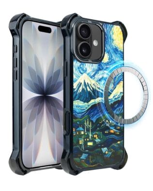 Etui do iPhone 17 IBIZU DropGuard Ultra z MagSafe, Van Gogh, gwieździsta noc