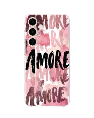 Etui do Samsung Galaxy S25 przeźroczyste, silikonowe Flexi, Positive Vibes, Amore Amore