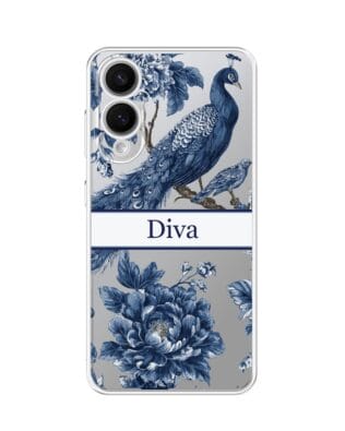 Etui do Samsung Galaxy S25 Edge przeźroczyste, silikonowe Flexi, Mystic, Diva Peacock