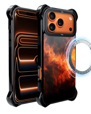 Etui do iPhone 17 Pro IBIZU DropGuard Ultra z MagSafe, Twilight Dreams, Inferno Sky