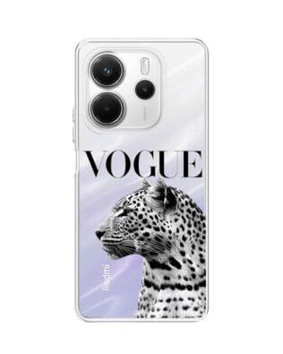 Etui do Xiaomi Redmi Note 14 4G przeźroczyste, silikonowe Flexi, Positive Vibes, Tygrys Vogue