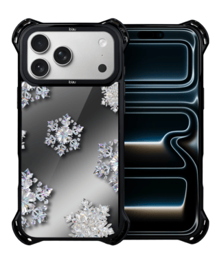 Etui do iPhone 17 Pro Max IBIZU DropGuard Ultra z MagSafe, Zimowa magia, Królewskie płatki śniegu