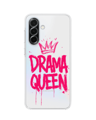 Etui do Samsung Galaxy A36 5G przeźroczyste, silikonowe Flexi, Positive Vibes, Drama Queen