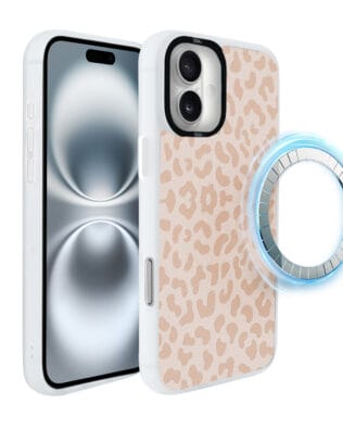 Etui do iPhone 16 IBIZU DropGuard Matt z MagSafe, Boho, Delikatna panterka