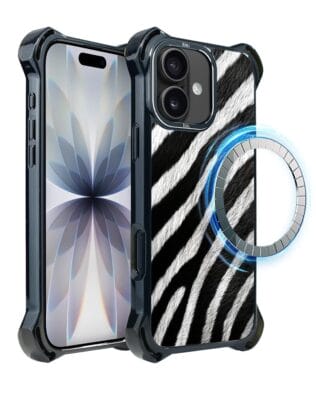 Etui do iPhone 17 IBIZU DropGuard Ultra z MagSafe, Zew Natury, Zebra