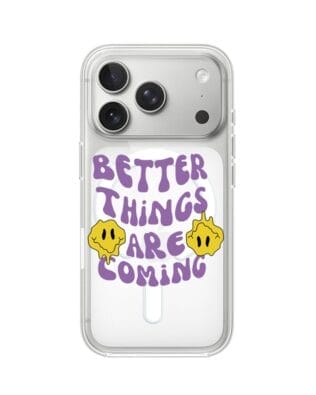 Etui do iPhone 17 Pro z MagSafe przeźroczyste, silikonowe Flexi, better things are coming