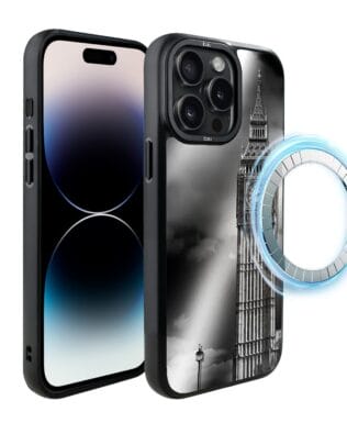 Etui do iPhone 14 Pro Max IBIZU DropGuard Matt z MagSafe, Noir City, Big Ben