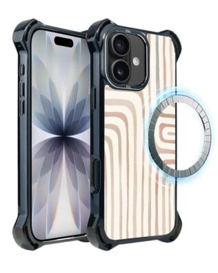 Etui do iPhone 17 IBIZU DropGuard Ultra z MagSafe, Boho, Piaskowy labirynt