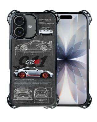 Etui do iPhone 17 IBIZU DropGuard Ultra z MagSafe, TechDrive, 911 GT3 RS