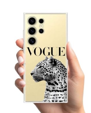 Etui do Samsung Galaxy S24 Ultra przeźroczyste, silikonowe Flexi, Positive Vibes, Tygrys Vogue