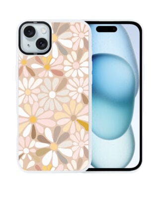 Etui do iPhone 15 Plus IBIZU DropGuard Matt z MagSafe, Boho, Kwiaty vintage