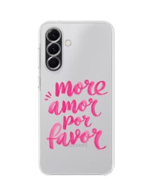 Etui do Samsung Galaxy A56 5G przeźroczyste, silikonowe Flexi, Positive Vibes, More amore per favore