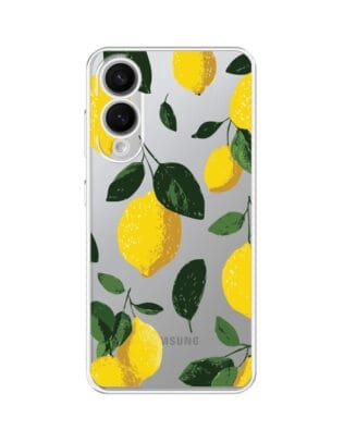 Etui do Samsung Galaxy S25 Edge przeźroczyste, silikonowe Flexi, Italian Summer, Cytrynowe