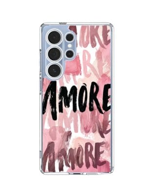 Etui do Samsung Galaxy S25 Ultra przeźroczyste, silikonowe Flexi, Positive Vibes, Amore Amore