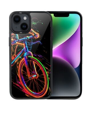Etui do iPhone 14 IBIZU DropGuard Matt z MagSafe, #ElectroMove, Rowerowa wibracja