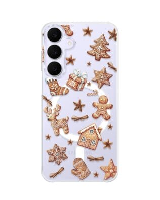 Etui do Samsung Galaxy S25 FE z MagSafe przeźroczyste, silikonowe Flexi, Magia pierniczków