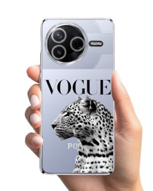 Etui do Xiaomi POCO F7 Pro przeźroczyste, silikonowe Flexi, Positive Vibes, Tygrys Vogue