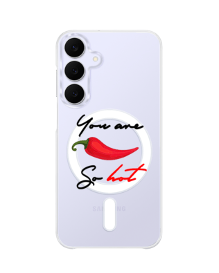 Etui do Samsung Galaxy S25 FE z MagSafe przeźroczyste, silikonowe Flexi, papryczka chilli