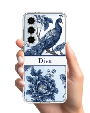 Etui do Samsung Galaxy S24 FE przeźroczyste, silikonowe Flexi, Mystic, Diva Peacock
