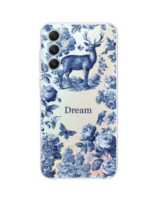 Etui do Samsung Galaxy A34 5G przeźroczyste, silikonowe Flexi, Mystic, Dream Deer