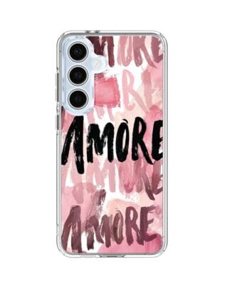 Etui do Samsung Galaxy S24 FE z MagSafe przeźroczyste, silikonowe Flexi, Positive Vibes, Amore Amore
