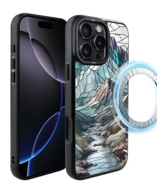 Etui do iPhone 16 Pro Max IBIZU DropGuard Matt z MagSafe, Barwy Szkła, Górski Potok