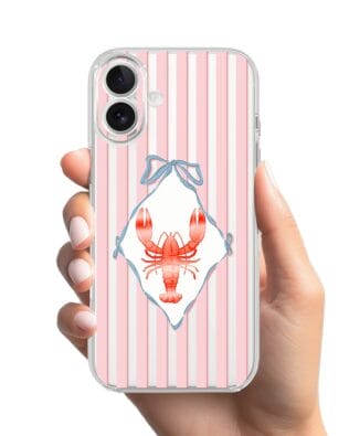 Etui do iPhone 17 przeźroczyste, silikonowe Flexi, Summer Patterns, Homar