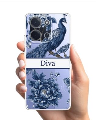 Etui do Xiaomi 15T przeźroczyste, silikonowe Flexi, Mystic, Diva Peacock