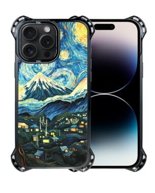 Etui do iPhone 14 Pro, Ibizu DropGuard Ultra z MagSafe, Van Gogh, gwieździsta noc