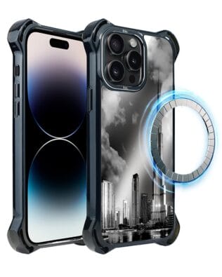 Etui do iPhone 14 Pro IBIZU DropGuard Ultra z MagSafe, Noir City, Burj Khalifa