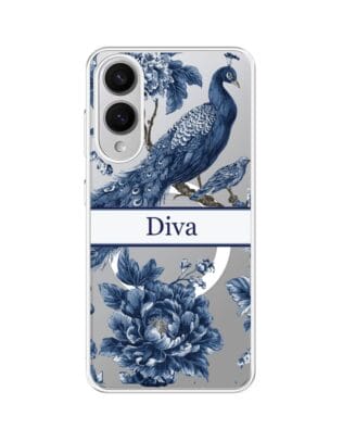 Etui do Samsung Galaxy S25 Edge z MagSafe przeźroczyste, silikonowe Flexi, Mystic, Diva Peacock