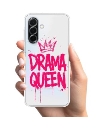 Etui do Samsung Galaxy A36 5G przeźroczyste, silikonowe Flexi, Positive Vibes, Drama Queen