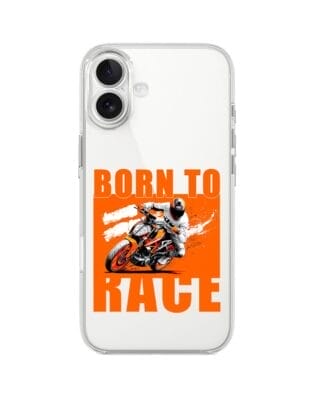 Etui do iPhone 17 przeźroczyste, silikonowe Flexi, Bikers, Ścigacz