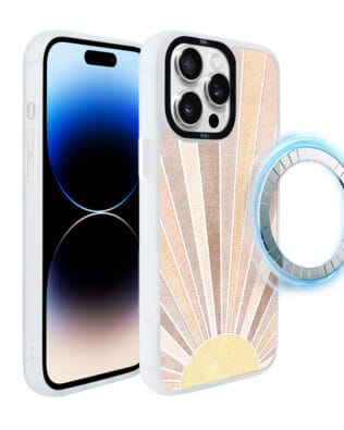 Etui do iPhone 14 Pro Max IBIZU DropGuard Matt z MagSafe, Boho, Wschód słońca
