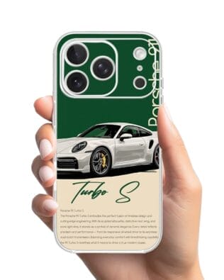 Etui do iPhone 17 Pro Max przeźroczyste, silikonowe Flexi, Szybkie Auta, Elegancja 911