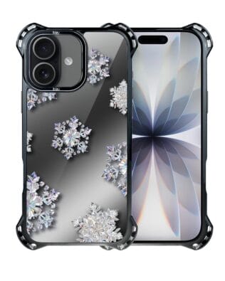 Etui do iPhone 17 IBIZU DropGuard Ultra z MagSafe, Zimowa magia, Królewskie płatki śniegu