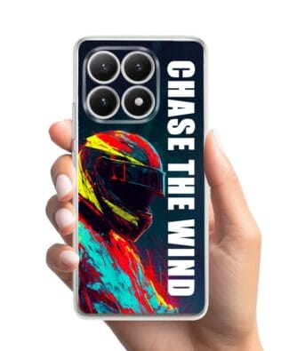 Etui do Xiaomi 15T przeźroczyste, silikonowe Flexi, Bikers, Chase The Wind