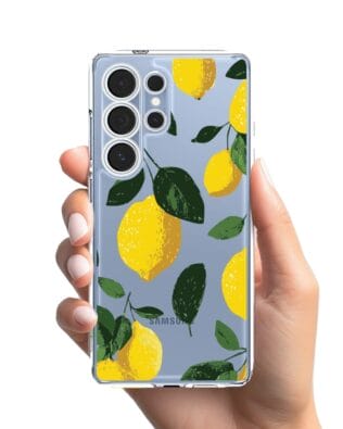 Etui do Samsung Galaxy S25 Ultra przeźroczyste, silikonowe Flexi, Italian Summer, Cytrynowe