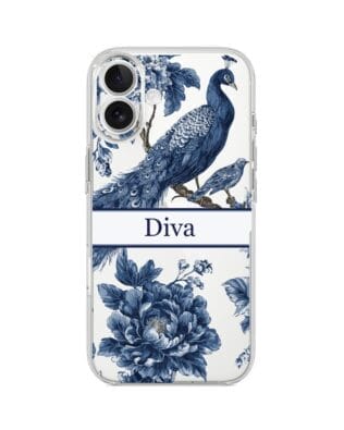 Etui do iPhone 17 przeźroczyste, silikonowe Flexi, Mystic, Diva Peacock